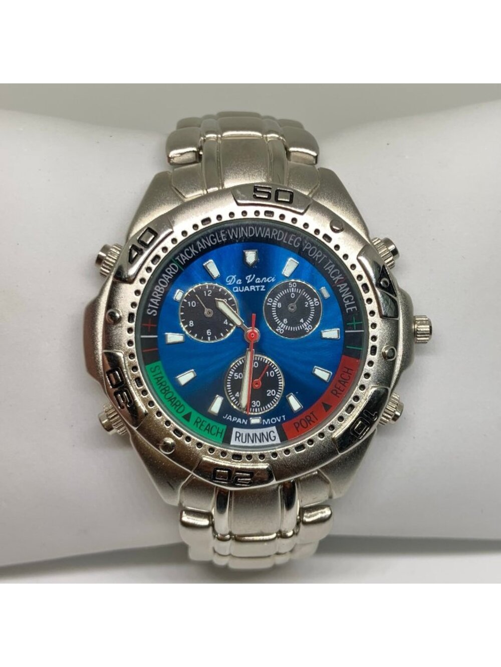 Da vanci vintage men’s watch 43mm colorful dial SilverTone tone 7.5” running